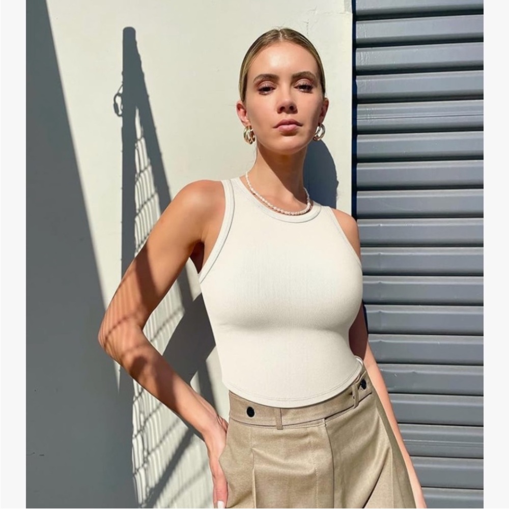 QQQ Cream Tank Top